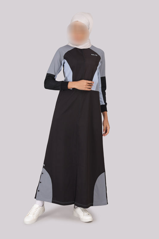 Silk Route - Midnight Fusion Full Front Open Jilbab 0717