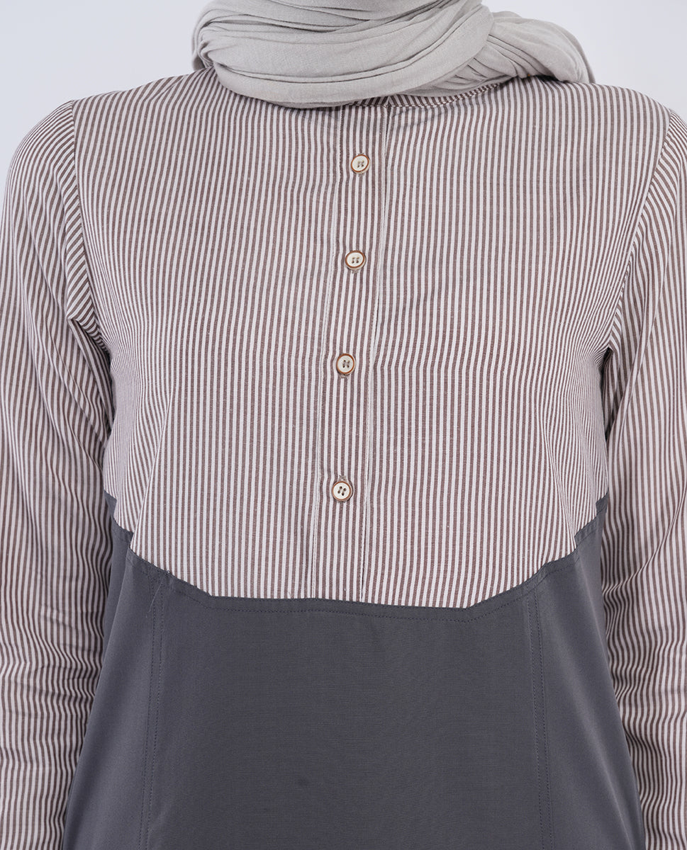 Silk Route - Calm Contrast Smart Look Jilbab 0791