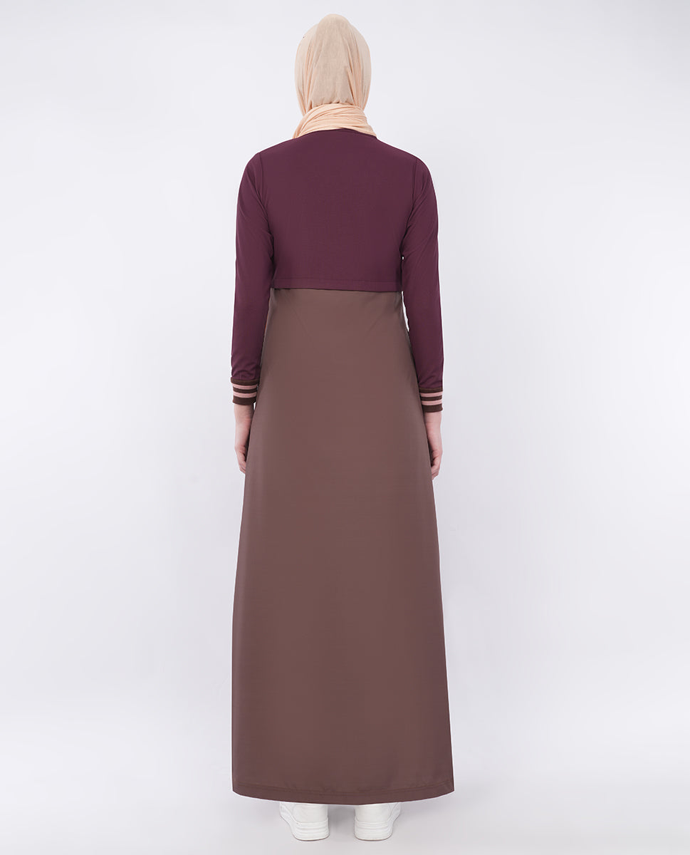 Silk Route - Brown Olive Modest Fashionista Jilbab 0787