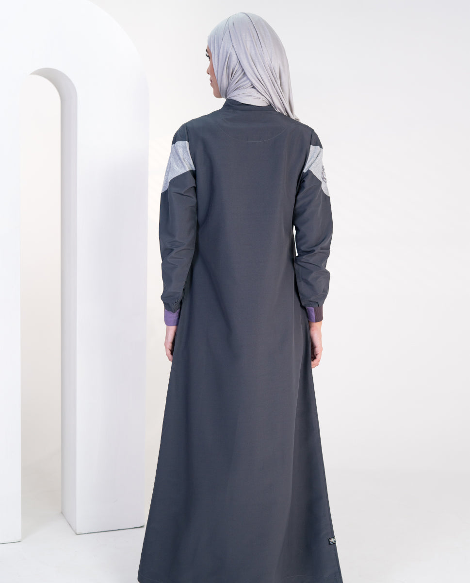 Urban Slate Raised Collar Jilbab 0731