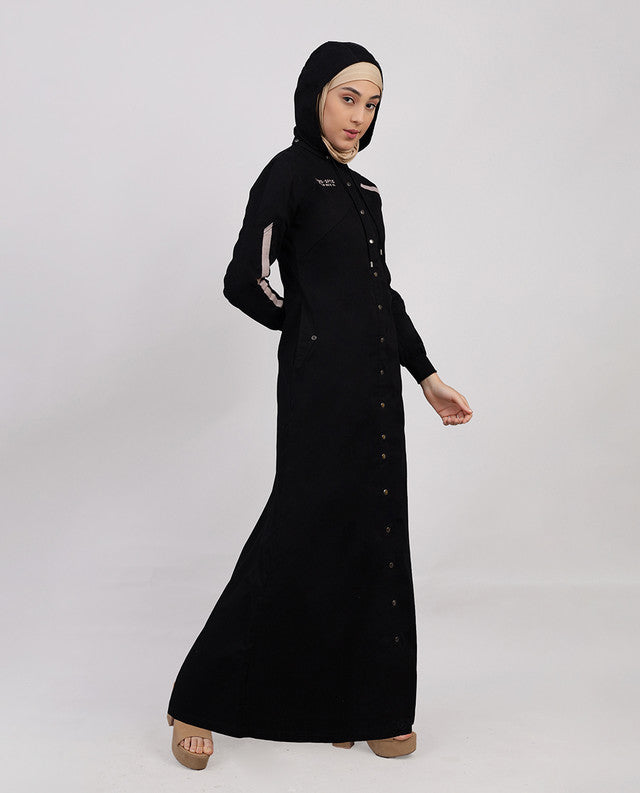 Black Essence Detachable Hood Jilbab