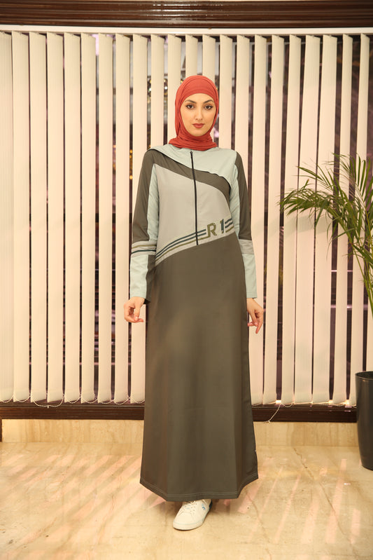 Graphite Grey Smart Jilbab 0663A(Please WhatsApp 078 678 6350 To Confirm if Size Is Available)