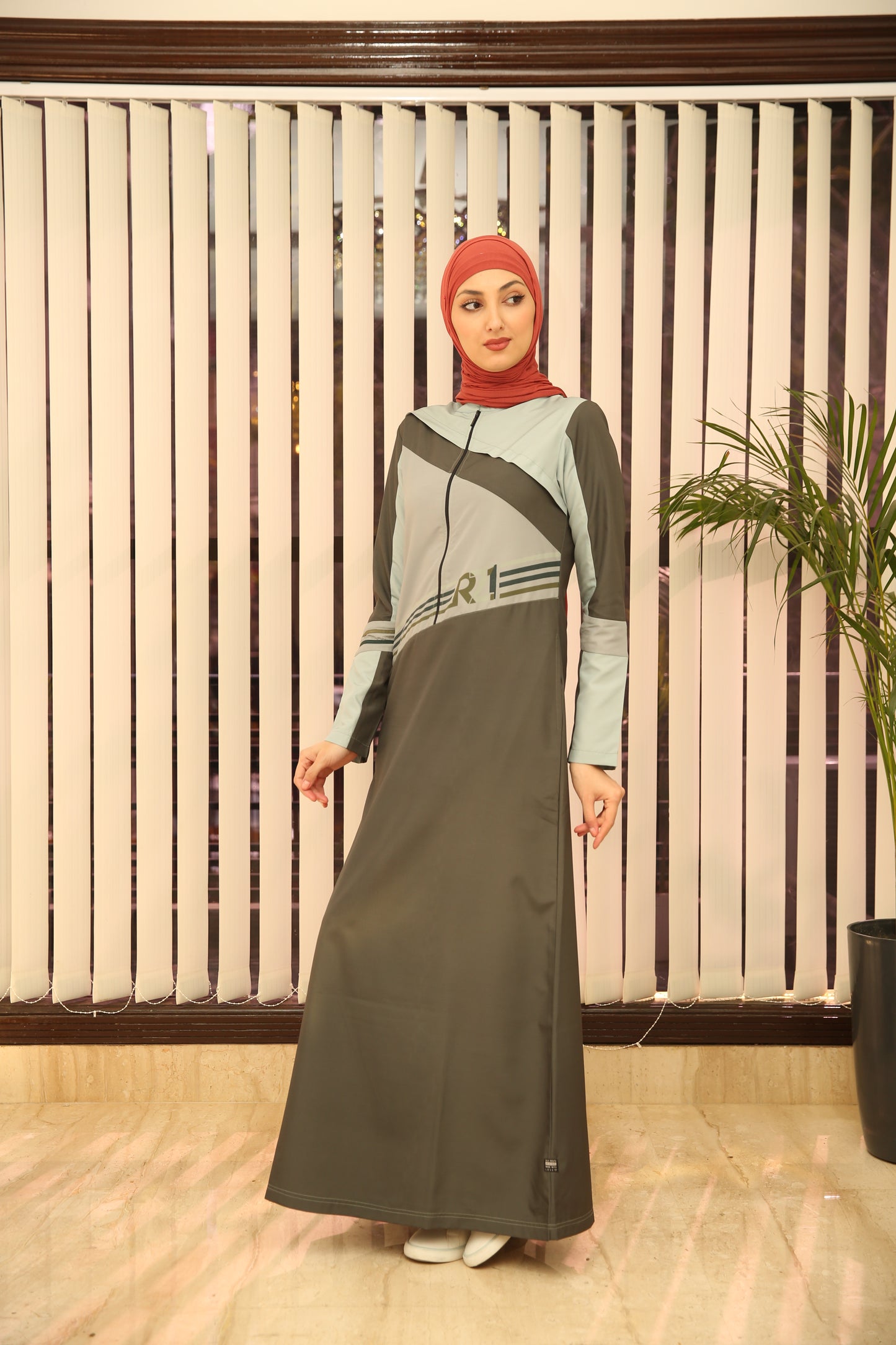 Graphite Grey Smart Jilbab 0663A