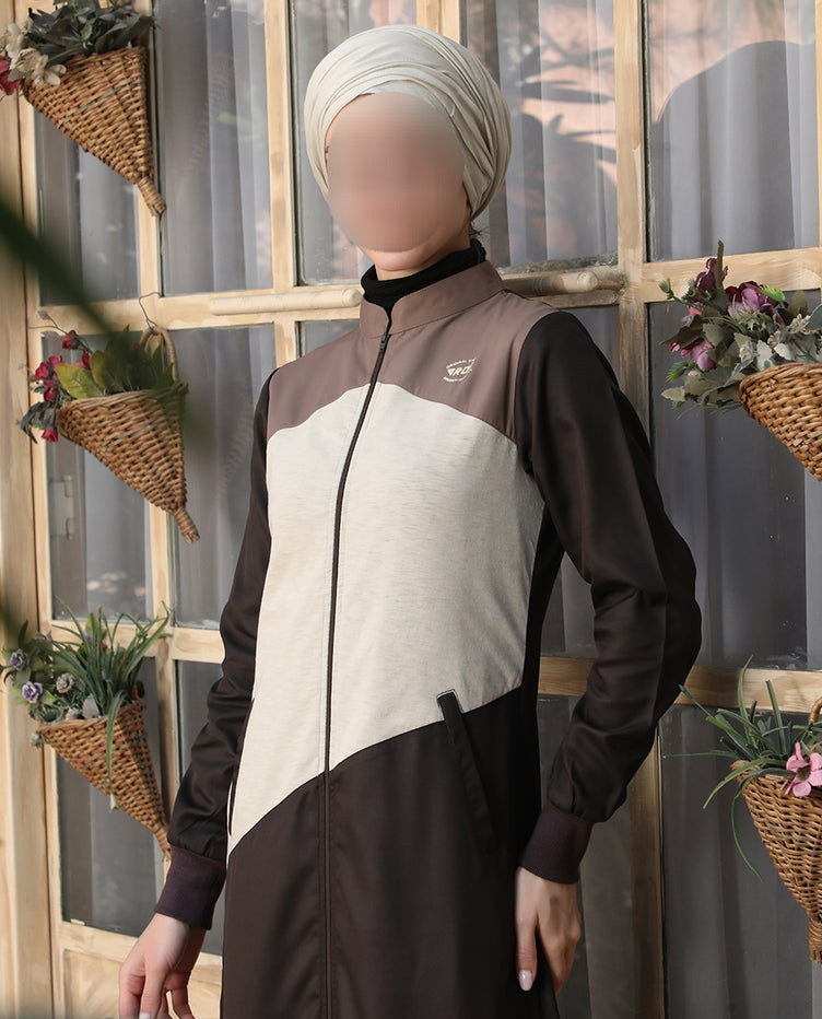 Silk Route - Classic Comfort Coffee Beige Jilbab 0761A