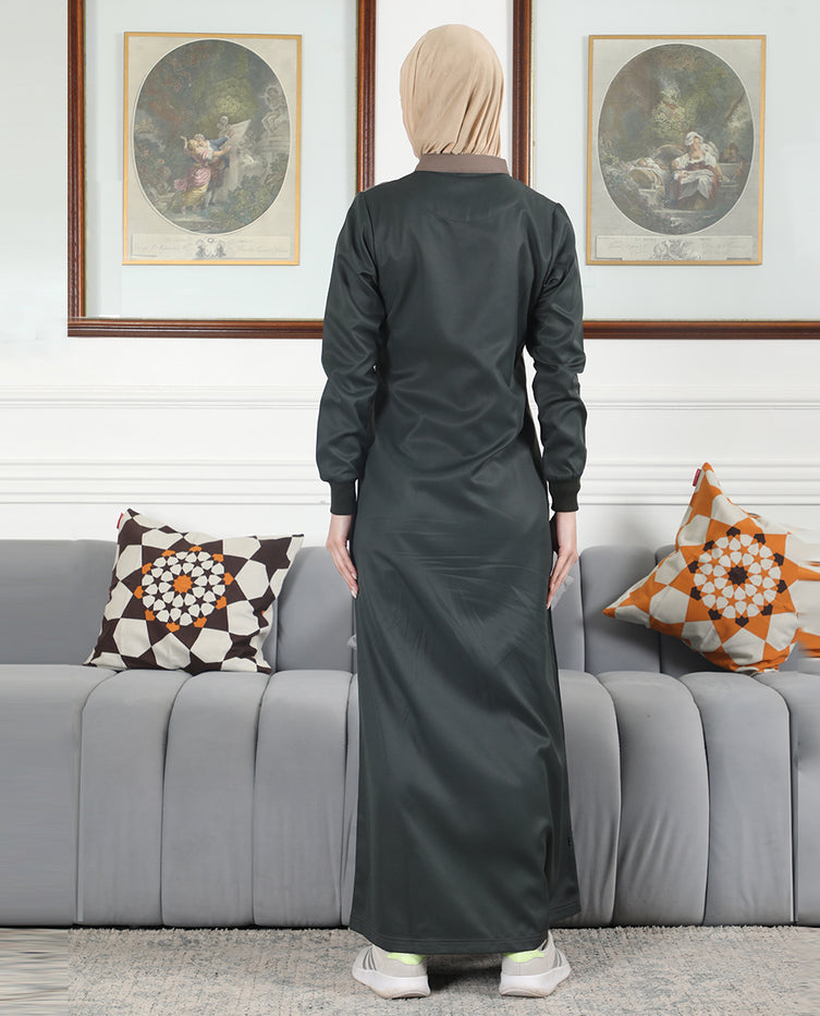 Silk Route - Mode Green Contrast Jilbab 0761B