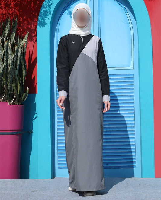 Silk Route - Shadow & Mist Color Block Jilbab 0764