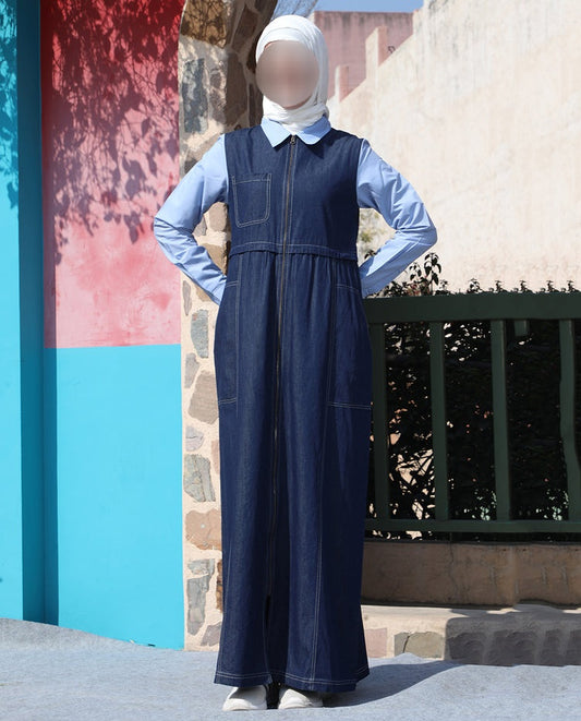 Silk Route - Deep Tide Full Front Open Jilbab 0426