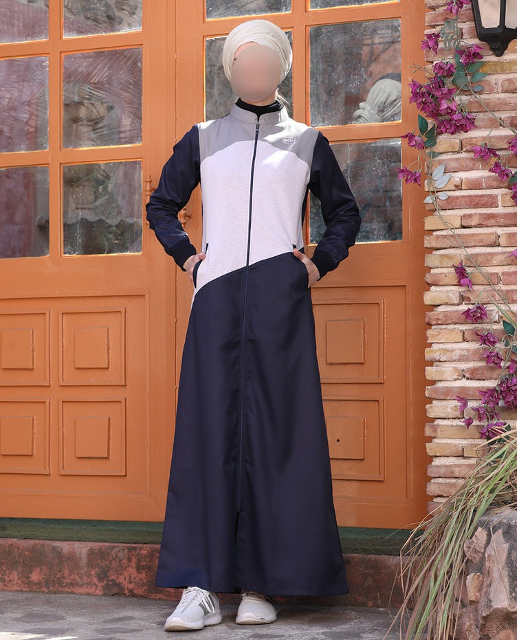Silk Route - City Comfort Navy Contrast Jilbab 0761C
