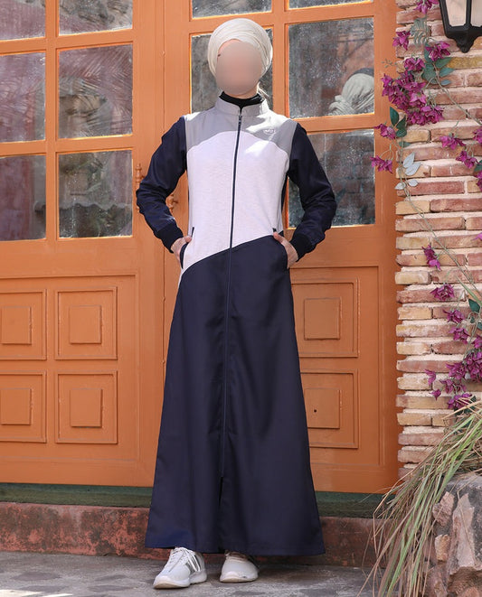 Silk Route - City Comfort Navy Contrast Jilbab 0761C