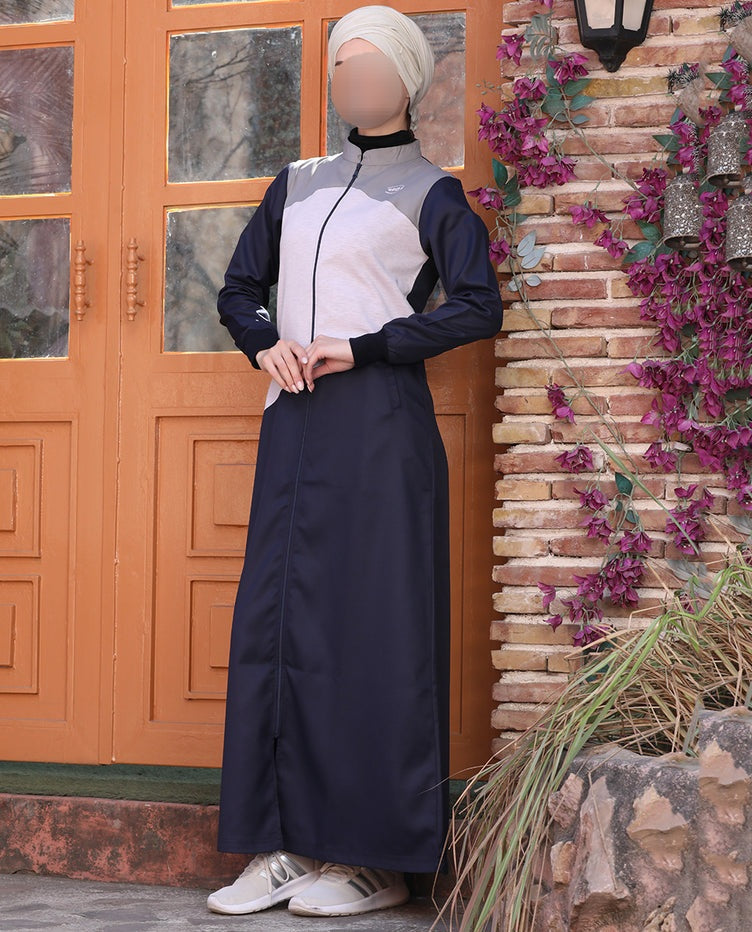 Silk Route - City Comfort Navy Contrast Jilbab 0761C