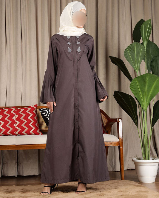 Silk Route - Elegant Grandeur Flared Sleeves Abaya