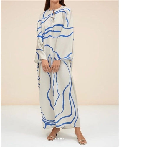 Sky Blue Printed Kaftan