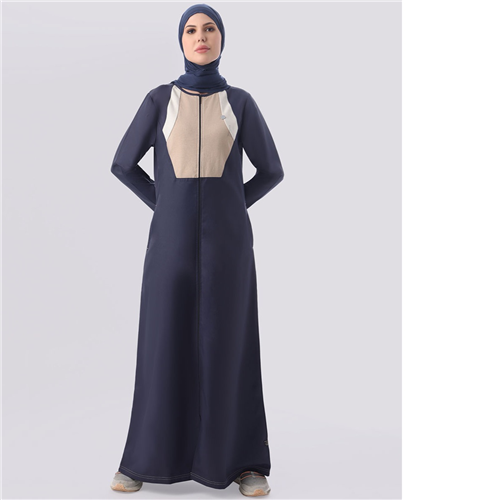 Midnight Blue Full Front Open Jilbab