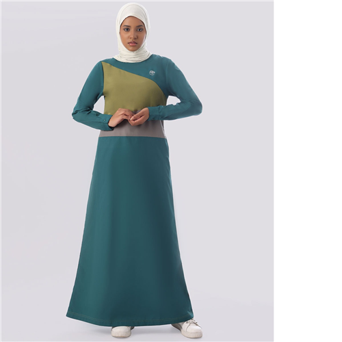 Pine Green Color Contrast Jilbab