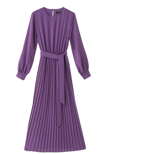 Plain Pleated Dress