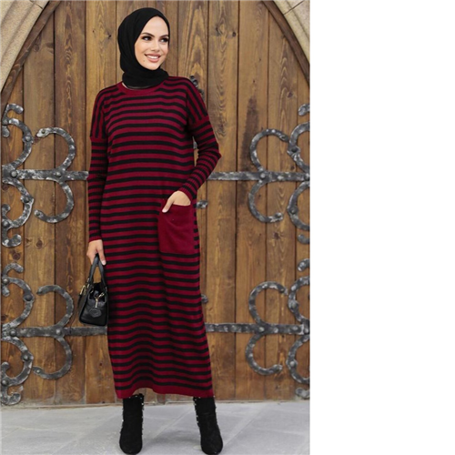 Red & Black Striped Long Length Jersey
