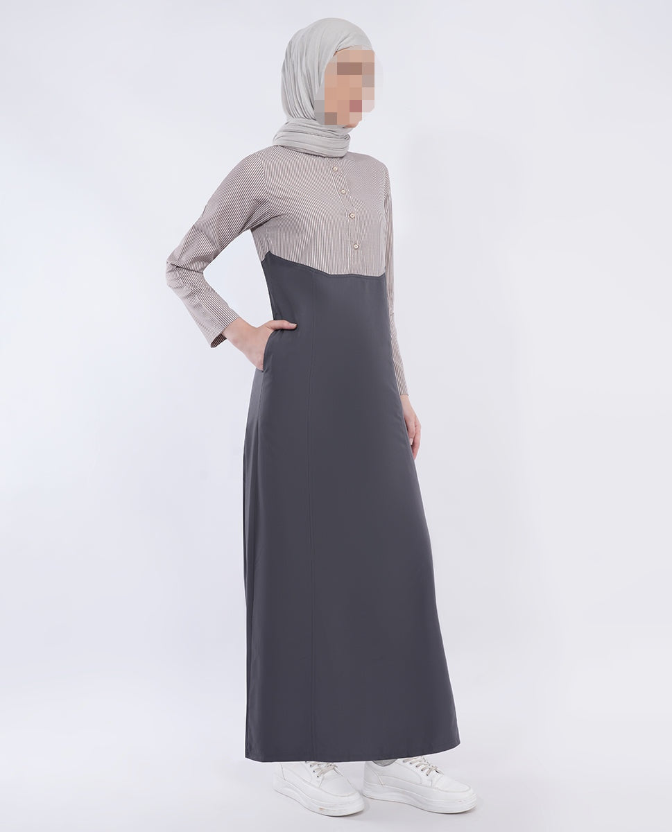 Silk Route - Calm Contrast Smart Look Jilbab 0791