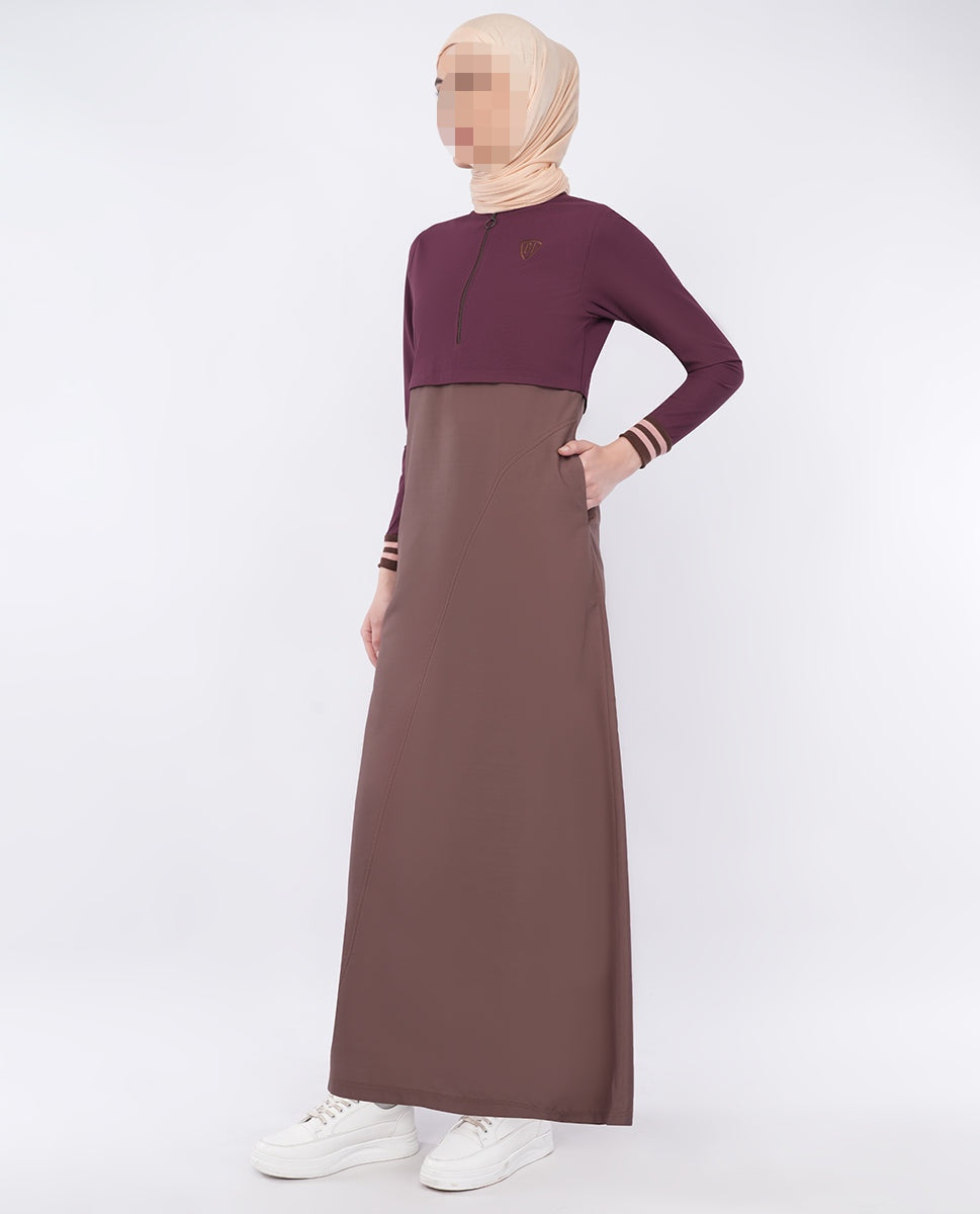 Silk Route - Brown Olive Modest Fashionista Jilbab 0787