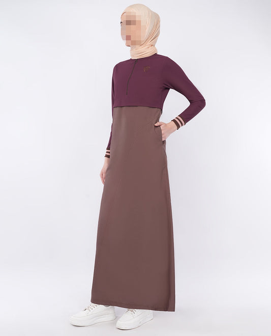 Silk Route - Brown Olive Modest Fashionista Jilbab 0787
