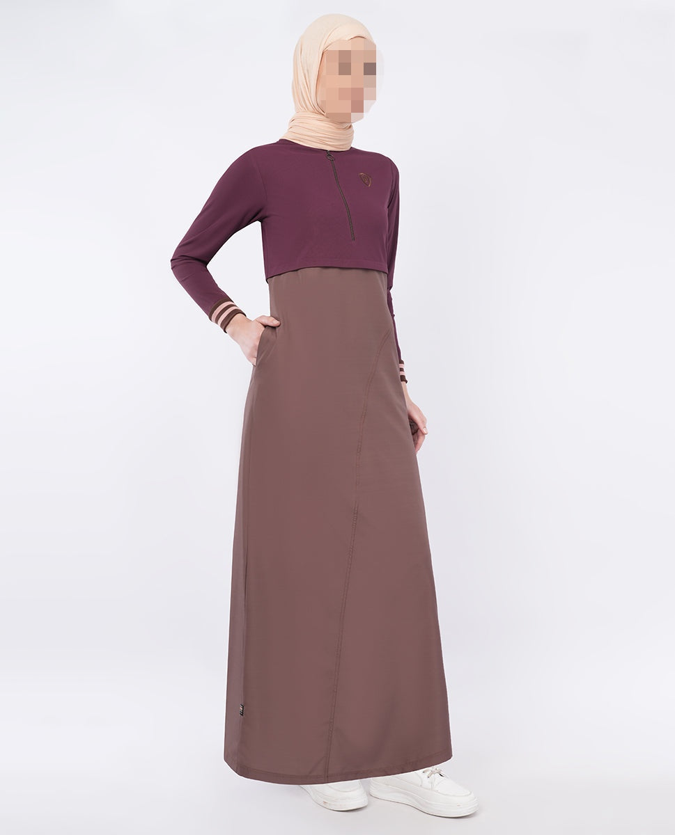 Silk Route - Brown Olive Modest Fashionista Jilbab 0787