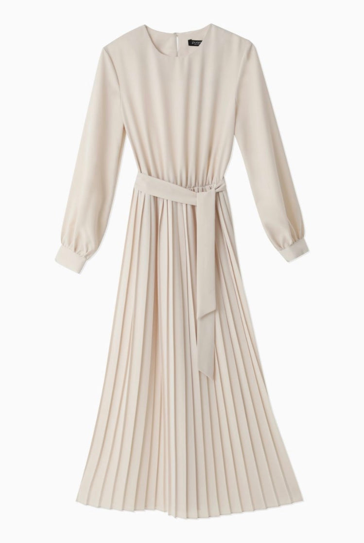 Plain Pleated Dress