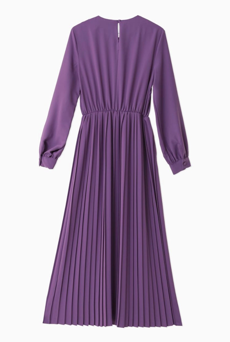 Plain Pleated Dress