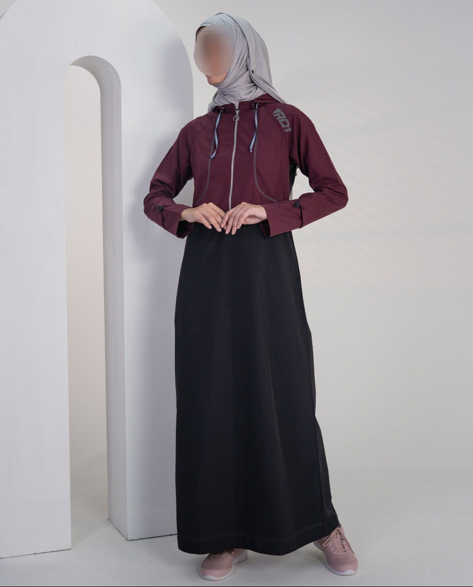 DualTone Hooded Jilbab 0727B
