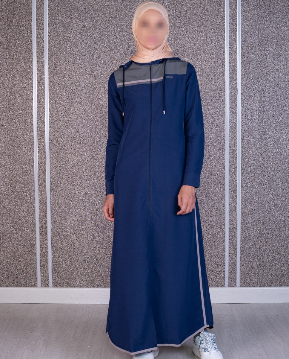 Navy Blue Modest Edge Jilbab 0728A
