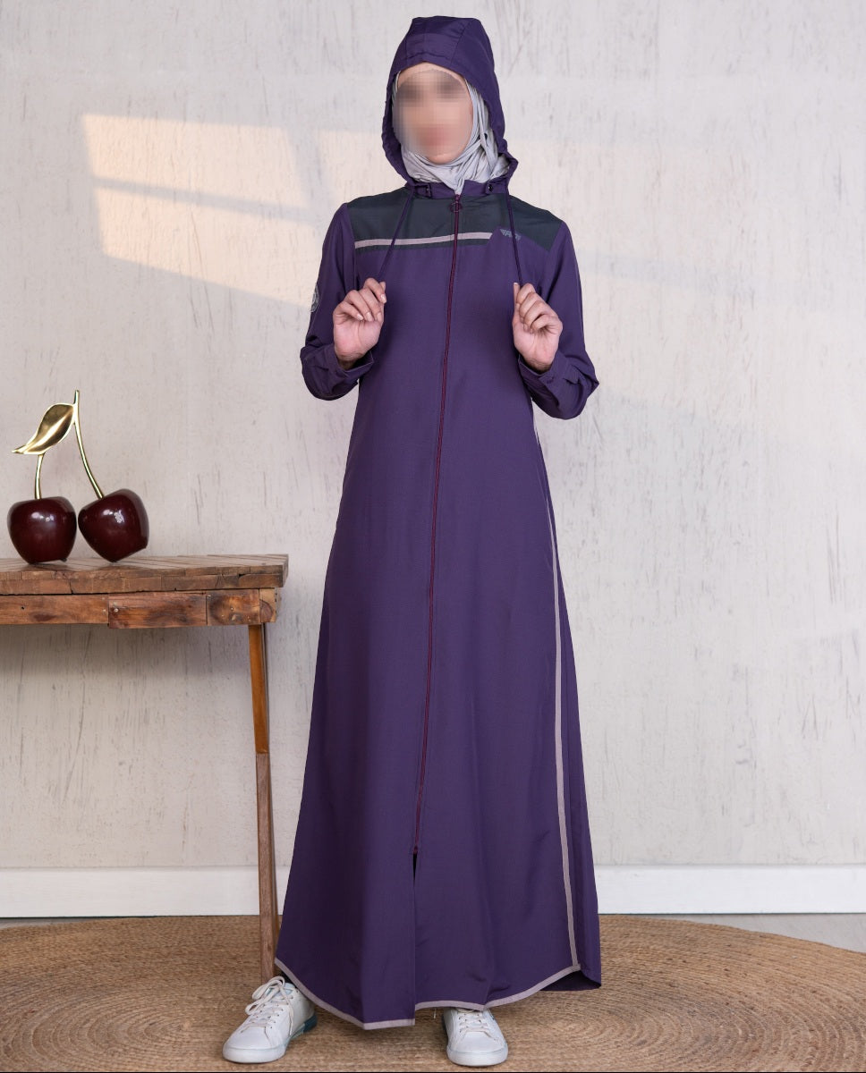 Deep Purple Modest Edge Jilbab 0728B