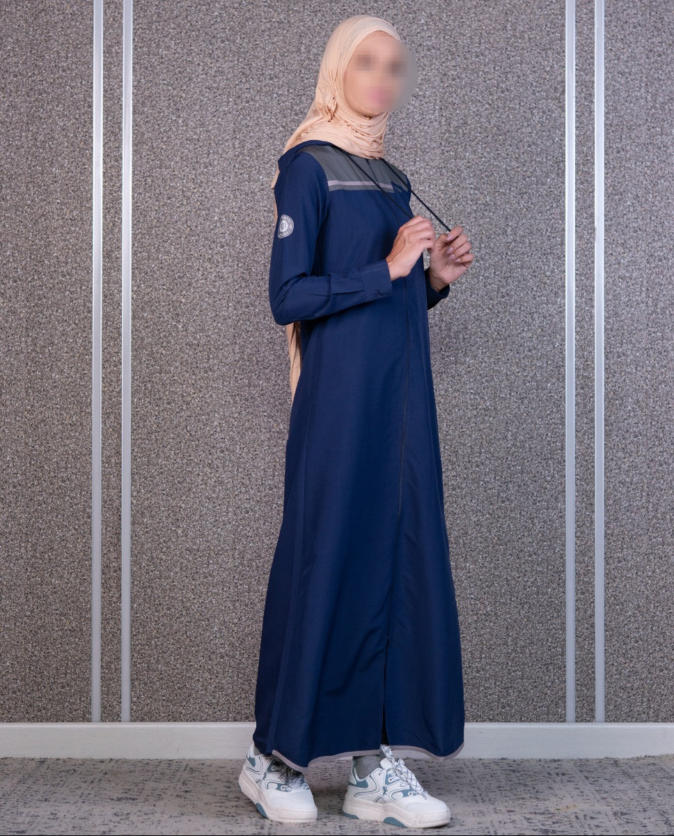 Navy Blue Modest Edge Jilbab 0728A