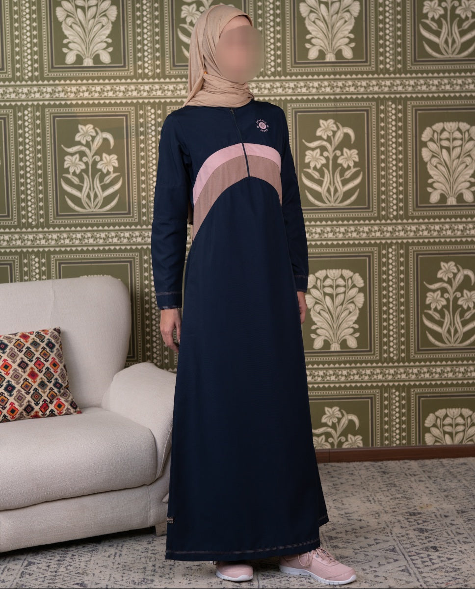 Blue Essence Raised Neck Jilbab 0719A