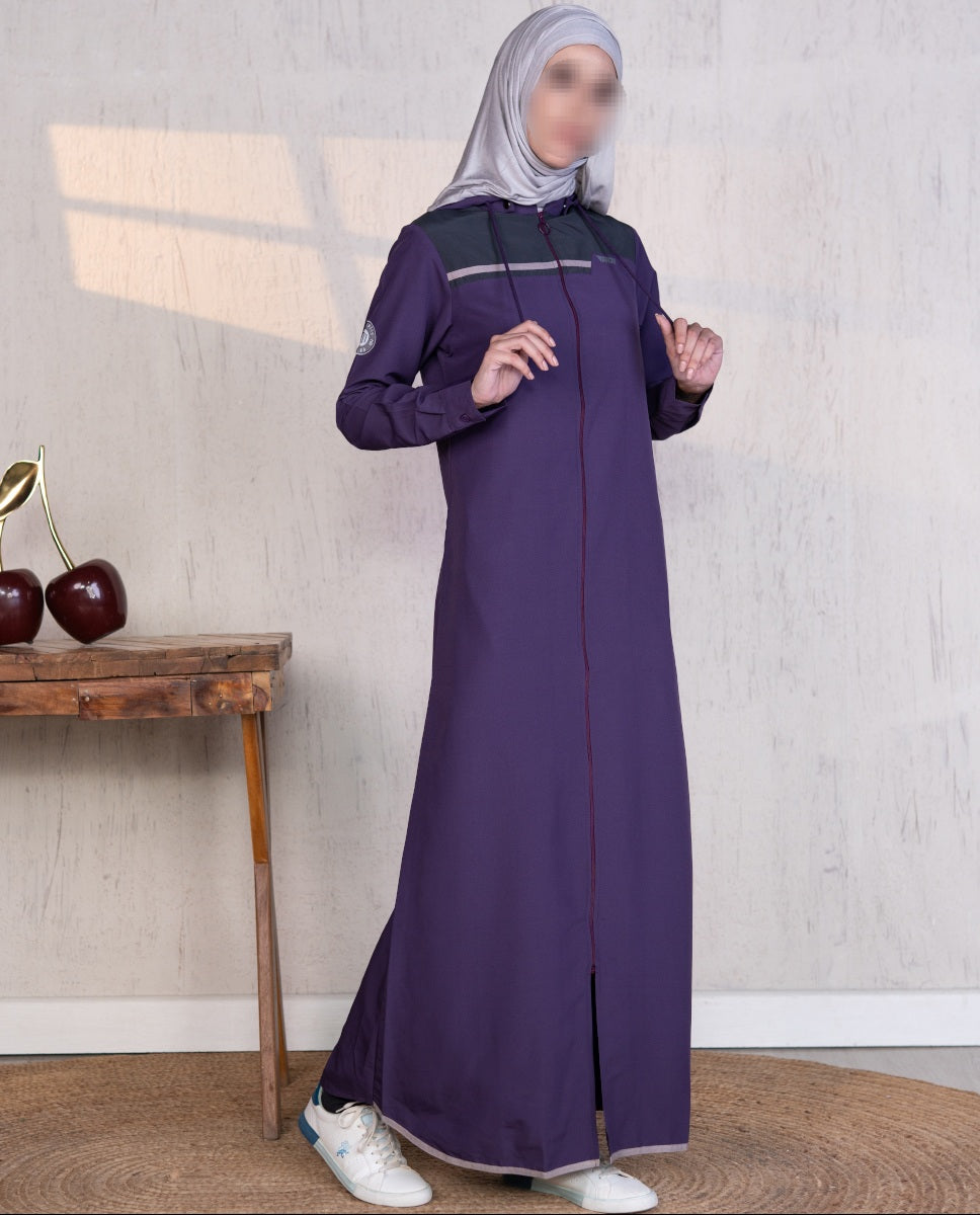 Deep Purple Modest Edge Jilbab 0728B