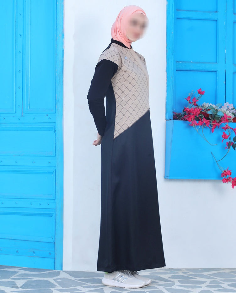 Silk Route - Urban Cross Contrast Colored Jilbab