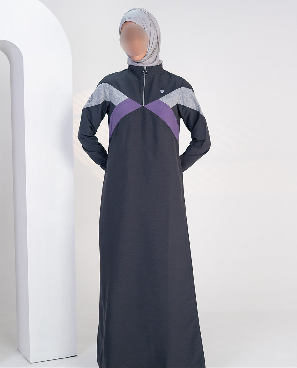 Urban Slate Raised Collar Jilbab 0731