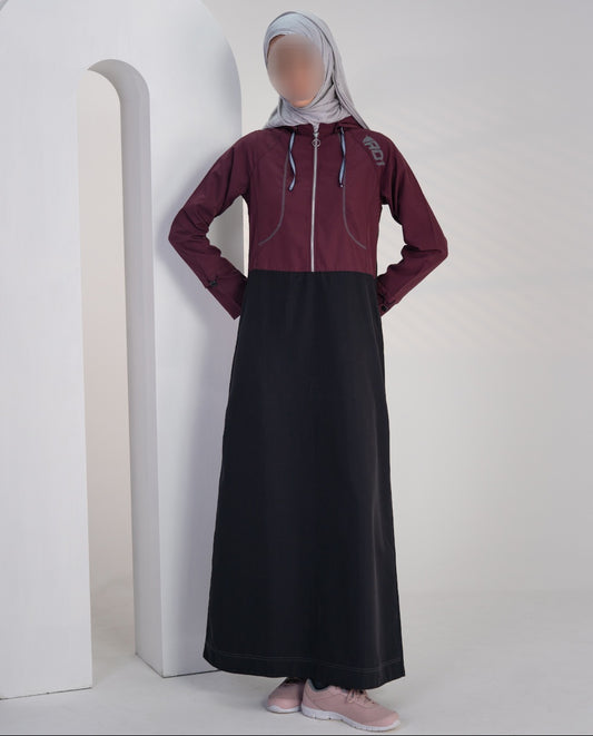 DualTone Hooded Jilbab 0727B