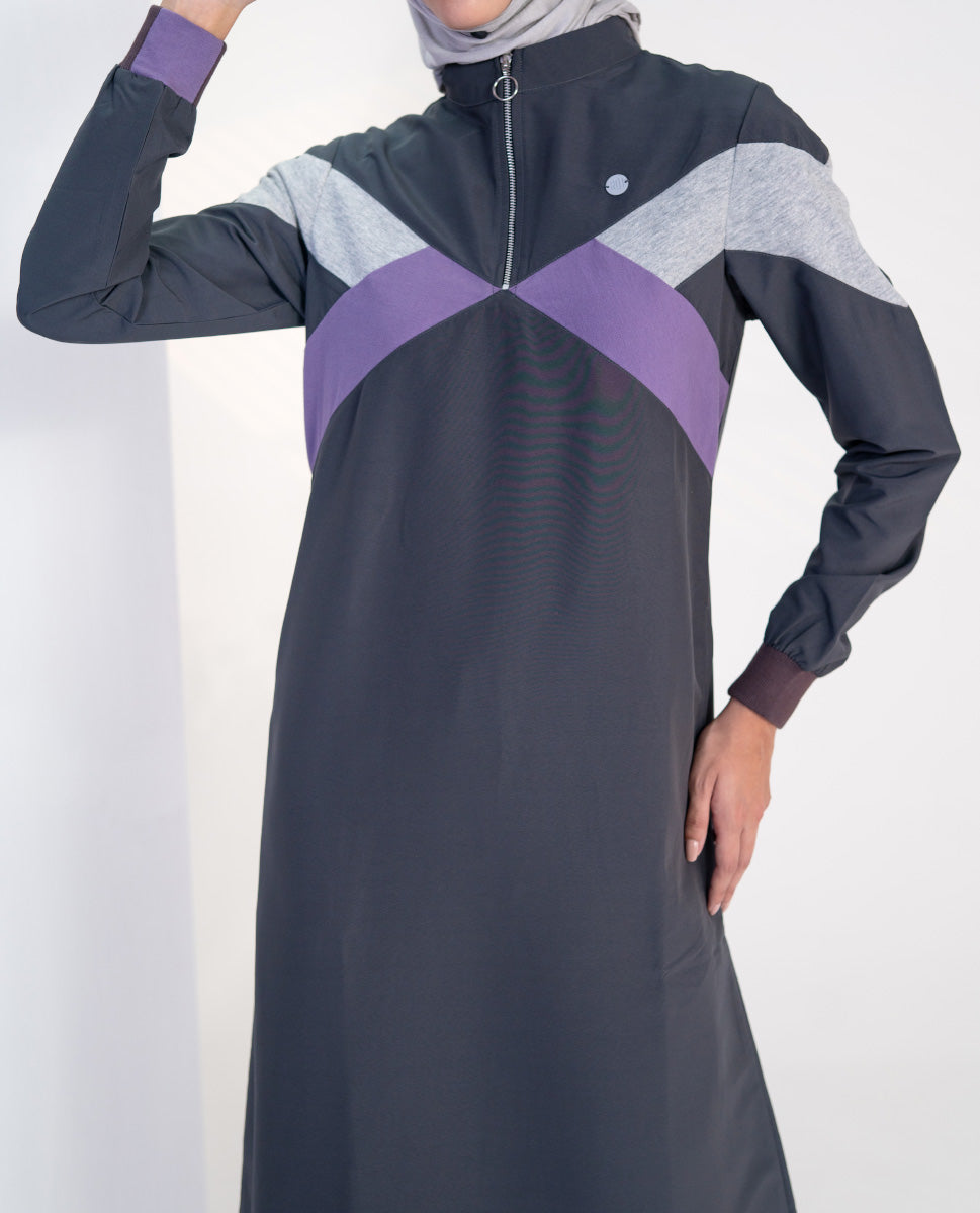 Urban Slate Raised Collar Jilbab 0731