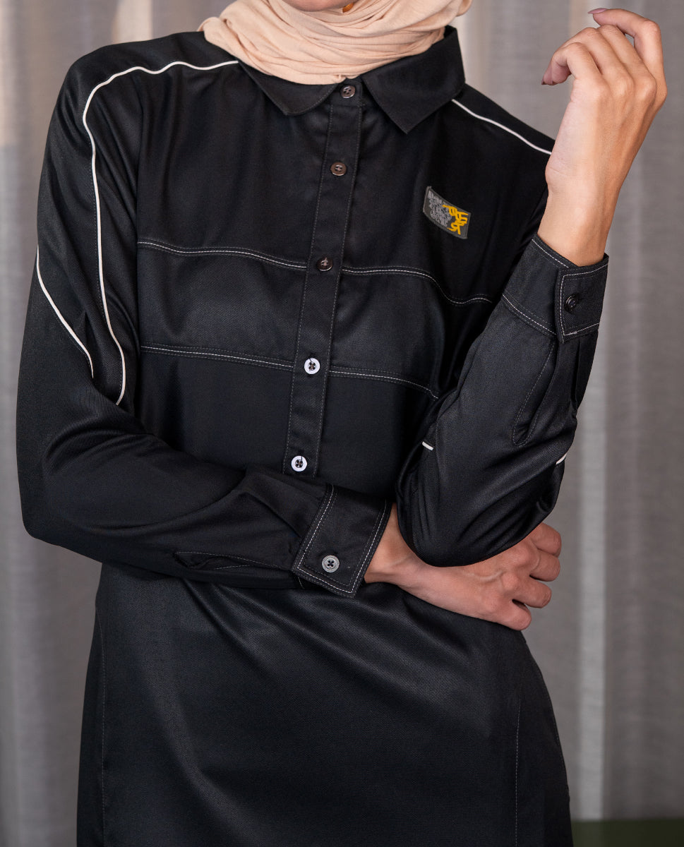 Blackline Contrast Stitch Jilbab 0726A