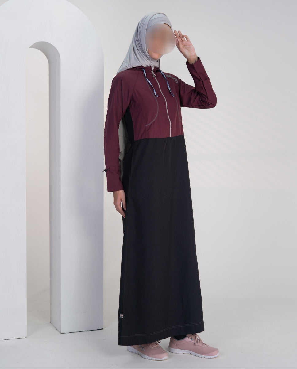 DualTone Hooded Jilbab 0727B
