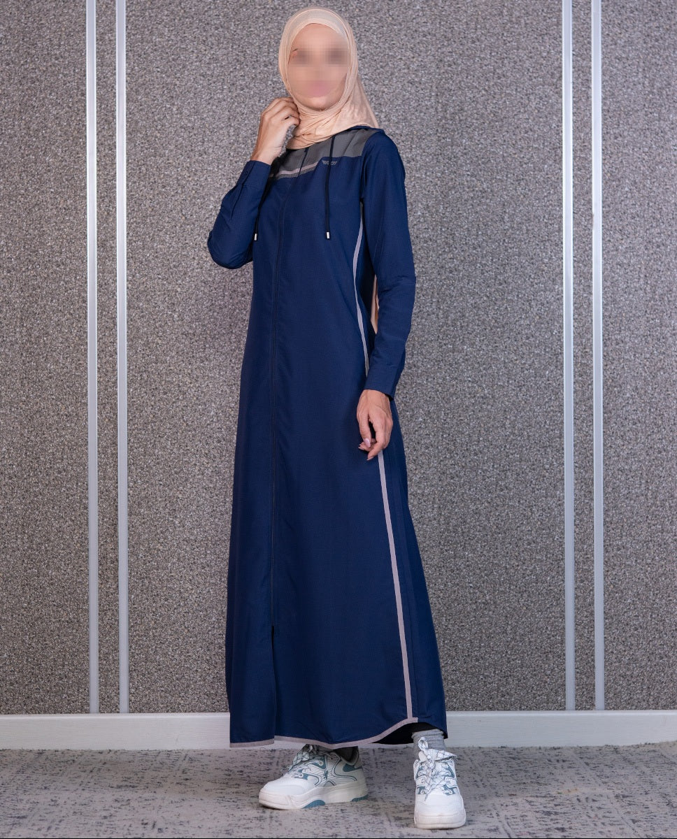 Navy Blue Modest Edge Jilbab 0728A