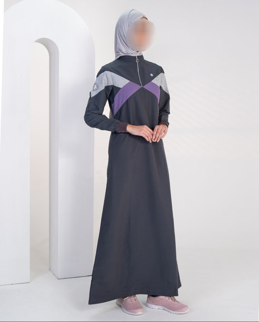 Urban Slate Raised Collar Jilbab 0731