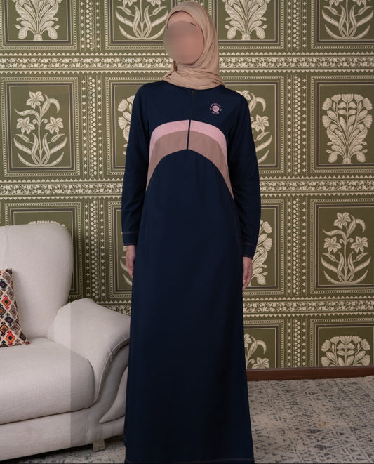 Blue Essence Raised Neck Jilbab 0719A