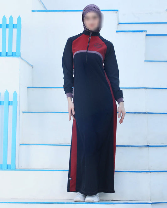 Silk Route - Modest Edge Contrast Jilbab 0742C