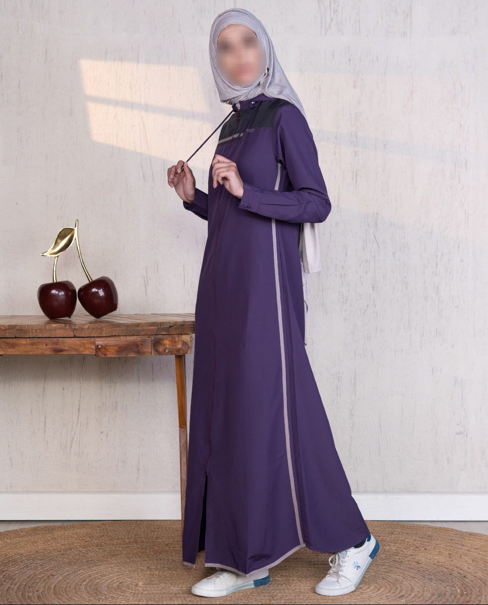 Deep Purple Modest Edge Jilbab 0728B